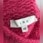 IRO  mohair & wool hot pink distressed turtleneck sweater Photo 2