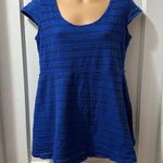 Motherhood Maternity Blue Lace Short Sleeve Top in M Size undefined Photo 0