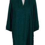 J Jill Petite Green Dress Small Long Sleeve Boho Cottagecore Modest Work Casual Photo 0