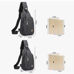 weiatas Sling Bag for Men Women, Crossbody Shoulder Backpack Daypack Chest Sling Gray Photo 2