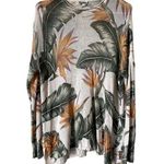 Mumu Mellow  knit coverup top floral green yellow and white design long sleeved Photo 0