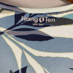 Hang Ten  Tee Shirt Womens M Top Long Sleeve Print Zip Pocket Stretch Pullover‎ Photo 4