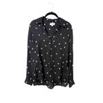 L'Agence  Nina Heart Black Rose Floral Silk Button Down Shirt Blouse XS Quiet Lux Photo 1