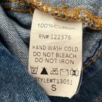 Mustard Seed Cold Shoulder Cropped Jean Jacket Blue Size Small Photo 6