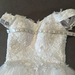 Women’s Short White Off the Shoulder Prom Party Dress Corset Back Size 2 *READ Photo 8