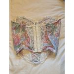 Dior VTG Christian  Women's Boned Longline bustier Strapless Bra Size 34B floral Photo 5