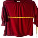 Madewell Red Textured Blouse Photo 3