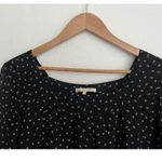 Gold Hawk Silk Mini Dress Floral Sheer Long Sleeve Cottage Prairie Flowy Romance Black Size XS Photo 3