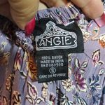 Angie  Lavender Floral Sleeveless Dress with Twist Bow Detail Back Mini Size S Photo 7