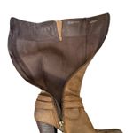 Born Brown Tall Leather Riding Boots US 7.5 EU 38.5 Equestrian Buckle Distressed Photo 8