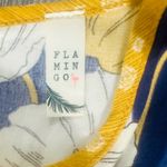 Butter Yellow Blue Floral Midi Sun Dress Med Y2K Coastal Cowgirl Boho Cottage Photo 4