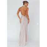 Selfie Leslie US XS Soleil Moon Halterneck Maxi Dress Sparkle Blush Formal Prom Photo 1