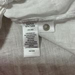 Christian Siriano Linen Sleeveless Mandarin Collar Button Up Knot Front Shirt Size M Photo 3