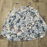 ambrielle large Women’s Floral blue white Patterned Sleeveless Tank Top Dress Photo 2