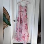 Eliza J Pink Floral Belted Wide Leg Jumpsuit Women’s Size 4 Photo 4