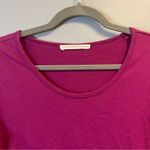 Peruvian Connection Top Hot Pink Long Sleeve Scoop Neck Tee Sz M GUC Photo 2