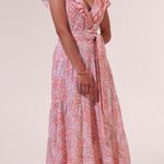 Poupette St. Barth Della Long Dress, Pink Ceramique Size L New w/Tag Photo 3