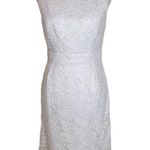 Shoshanna Dress Lace White Floral Lace Sheath Dress Anthropologie, Size 4 Photo 0