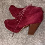 Bella Marie Was $39 now $20 platform booties in cranberry red size 10 tall Photo 11