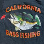 VINTAGE CALIFORNIA BASS FISHING GRAPHIC TEE Black Photo 2