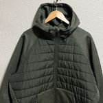 Reebok  olive green quilted full zip hooded jacket men's XL‎ Photo 1