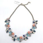 J.Crew  Statement Necklace with Crystals on Gold Tone Chain Photo 1