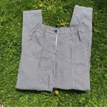 Urban Outfitters S Gingham Slim St Leg Pant Elastic Waist High Rise Black Check Photo 0