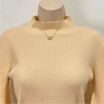 L'Academie L’Academie Fable Sweater Mock Neck Ribbed Balloon Sleeve Cream Wool XXS Classic Photo 6