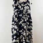 Urban Outfitters Positano Daisy Tie-Shoulder Floral Midi Dress Black White L Photo 5