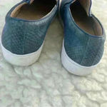 Vionic  Midi Blue Faux Snake Slip On Deck Shoes. Photo 1