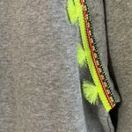 Generation Love  Devon Crewneck Top Heather Gray Neon Brocade Trim Photo 6