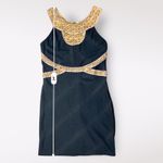 Free People  Black‎ Nerfertiti Bodycon Mini Dress Boho Party Size Large Photo 4