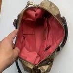 Coach Op Art Large Sabrina H0826-12943 Khaki Sateen/Leather Satchel Bag Photo 6