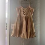 Dancing Queen Gold Strapless Floral Dress‎ Photo 1