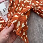 ZARA Net ‎ bloggers favorite linen printed blouse w/ bead embellished cuffs Photo 6