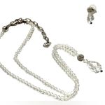 Swavorski Swarovski Crystal Teardrop Pendant Necklace Earrings Set Photo 1