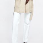 ZARA  rustic striped coat pinstripe belted blazer Bloggers favorite sz XS Photo 5