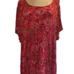 Torrid blouse scoop neckline short sleeve keyhole opening floral print Sz 3 3X Photo 0