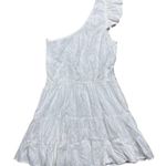 Karina Grimaldi Women's S Pauline Jacquard Mini Dress One-Shoulder Ruffle Photo 5