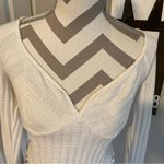 Atelier by Kirious White Knit Long Sleeve Top open back size XL Photo 1