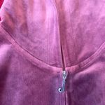 Juicy Couture Raspberry Velour Zip Up Jacket Cropped Newer Style Women’s Small Photo 2