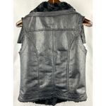 Olive & Oak Women’s  Faux leather and fur biker vest Size Small Photo 1