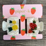 Piper  K |  2 Pack of Strawberry & Pineapple Hair Clips Photo 1