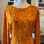 Lush Clothing Lush Yellow Dots Printed Long Sleeve Dress L NWT Photo 4