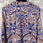 Talbots  Multicolor Paisley Print Shirt Dress 3/4 Sleeve Stretch‎ Travel Chic M Photo 7
