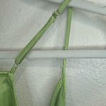 RAYS FOR DAYS Avery Romper Fern Green Satin 100% Viscose Waist Tie Size M‎ Size M Photo 5