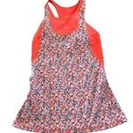 Lululemon mesh with me salmon pink floral racer back print woman’s size 6 dot Photo 0