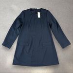 Abercrombie & Fitch ABERCOMBIE & FITCH WOMEN'S BLACK LONG SLEEVE TAILORED MINI DRESS SZ LP Photo 2