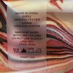 Vince Camuto Red Sepia Marbleized Ruffle Cuff Faux Wrap Blouse XL Satin Dramatic Photo 6