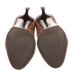 Salvatore Ferragamo Brown Suede Round Toe Kitten Heel Pumps Photo 4